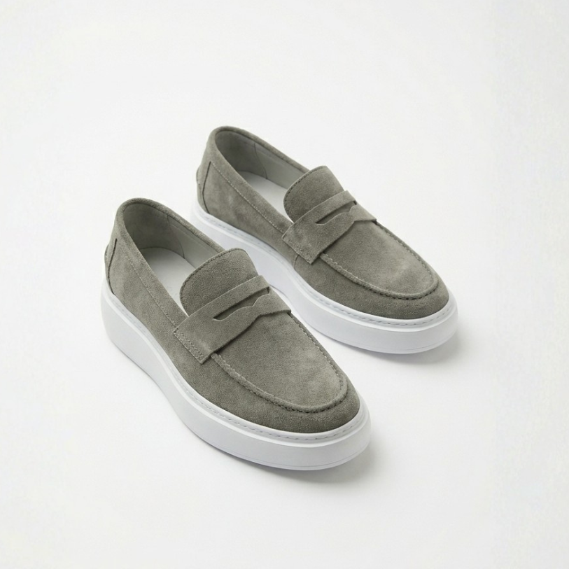Mocassin CENOVO – Édition Suede Gris Clair