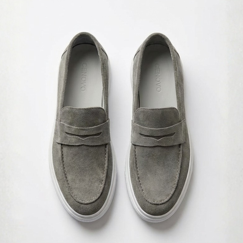 Mocassin CENOVO – Édition Suede Gris Clair